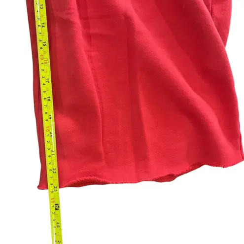 Universal Threads Womens Sweatpants Medium Red Very Wide Leg Cut Off Barrel Raw