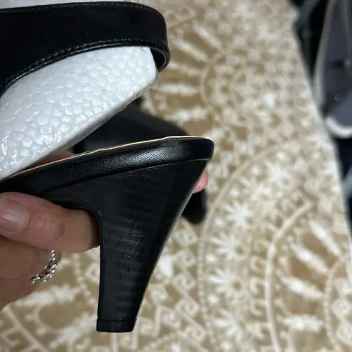 Alfani  Womens Black Padded Step Flex Peep Toe Stacked Heel Buckle Bootie 9.5