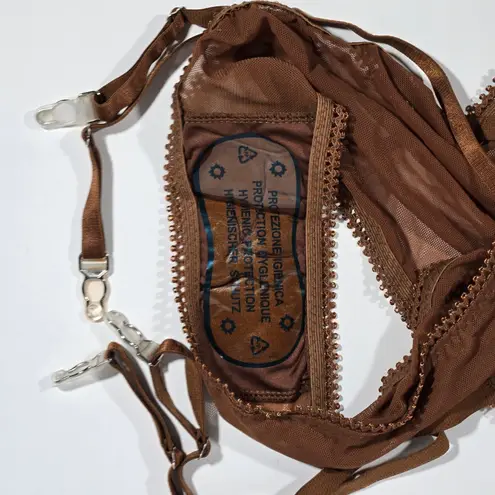 Frederick's of Hollywood Lola Lee Sheer Mesh Long Sleeve Teddy M NWT