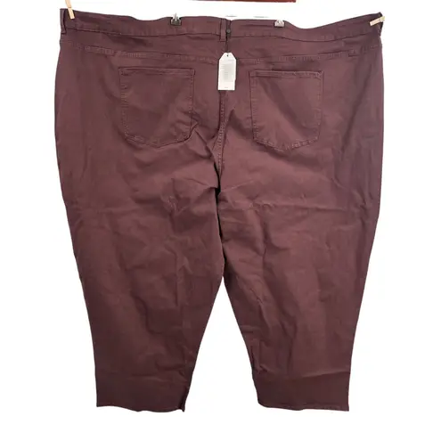 Universal Standard Women's Plus Size 40 Burgundy Stretch 5-Pocket Pant Jean New