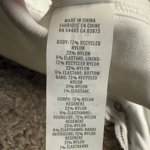 Aerie  White Superchill Seamless Lace Trim Corset Tank Top Bralette - size XL