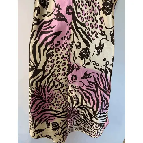 Whispers Animal and Floral Print Chemise Purple