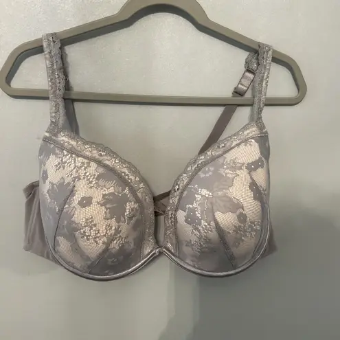Cacique 42DD Gray Lace Full Coverage Underwire Bra