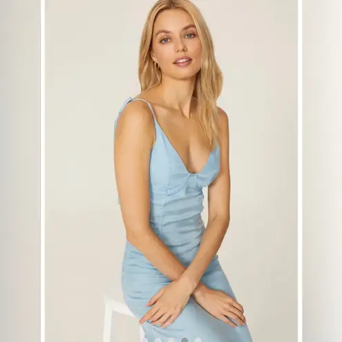 Corset Cami Sleep Dress Blue Size 6