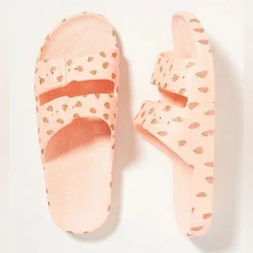 Freedom Moses x Jillian Harris Colab Strawberry Pink Slides Size 8