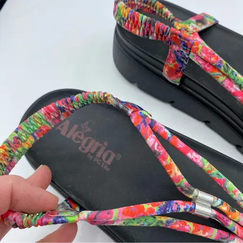 Alegria Roz Vegan Strappy Sandals in Get Away Tropical Sz 41 US 10.5/11 Platform