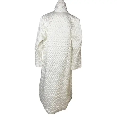 Vintage quilted lace satin robe alto image size s/m
