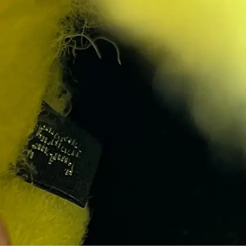 P448 Faux Fur Lined Fanti High Top Sneakers 38 Yellow/Grey Silver $348