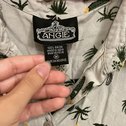 Angie Cold Shoulder Cactus Print Dress