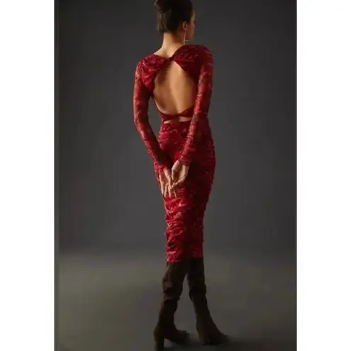 MISA Los Angeles NWT! Iselin Geo Print Mesh Body-Con Dress - Size Large