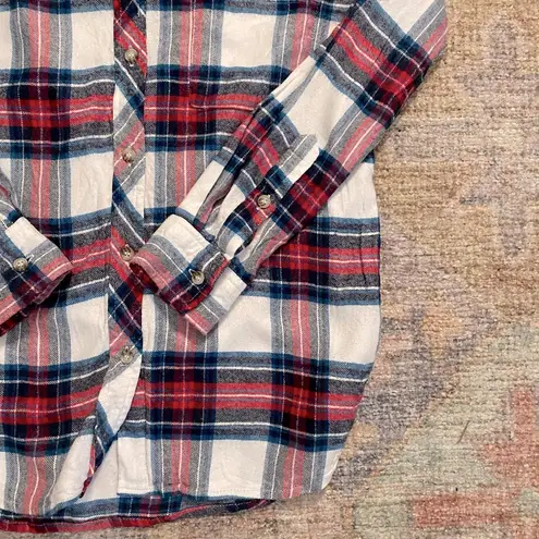HELLO DAY Amarah Super Soft Plaid Button Down Red