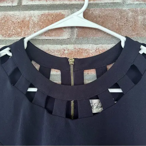 Eliza J . A Line Cutout Sleeveless Dress Women’s 4 Navy Blue Party