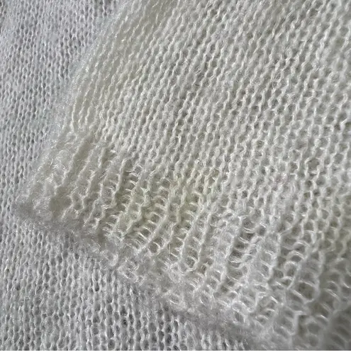 ZARA  Cream Knit Black Lace Hem Sweater Dress