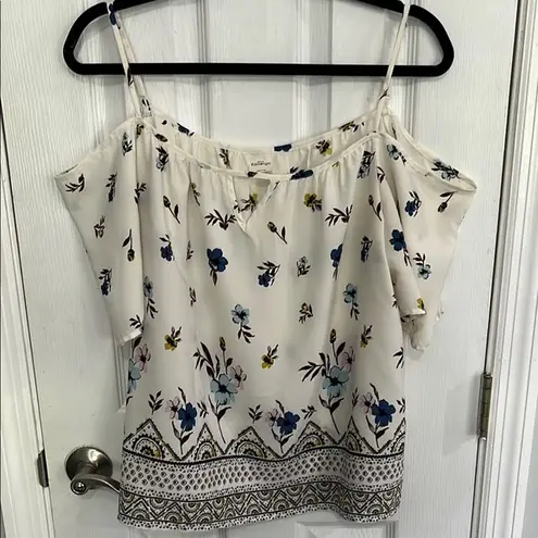 Kaileigh Cream Sleeveless Asymmetrical Blouse