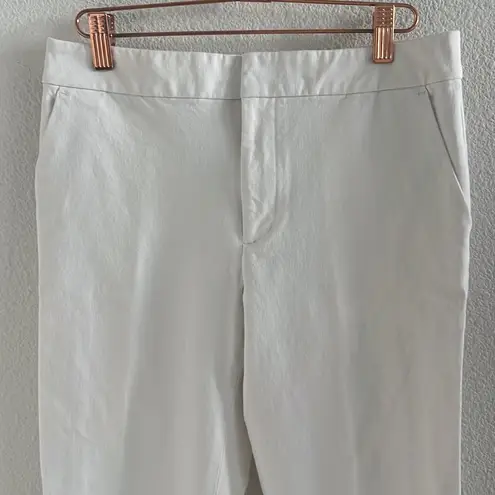 Club Monaco White Stretch Pants Straight Leg Pants Work Career Spring Casual 4