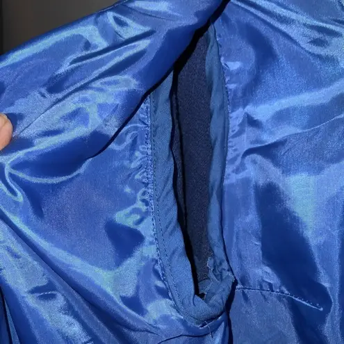 Sapphire Blue Sheath Short Sleeve Short Special Event Sequins Prom Dress XS