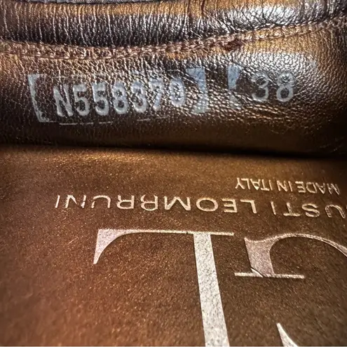 AGL Attilio Giusti Leombruni Monika Ballet Flats Size 38 Brown Suede Cap Toe