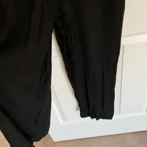 Petal and Pup Black Ayla Linen Jumpsuit Wide Leg Tie Shoulder XS