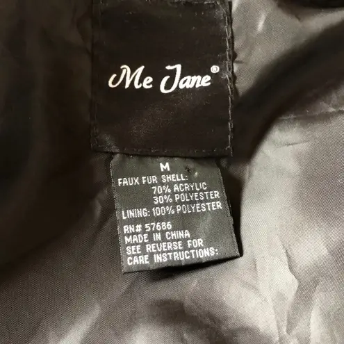 Me Jane Burgundy Faux Fur Vest Size M