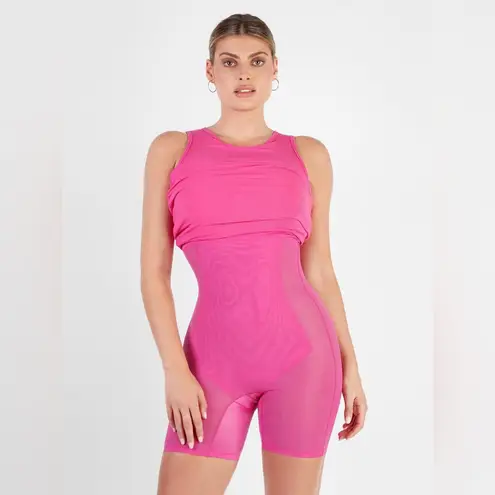 Popilush Pink Shapewear Modal Tummy Control Midi Dress
