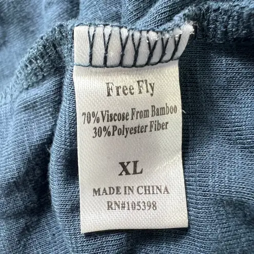 Free Fly Bamboo Lightweight Hoodie XL Men's Blue Long Sleeve Pullover Soft