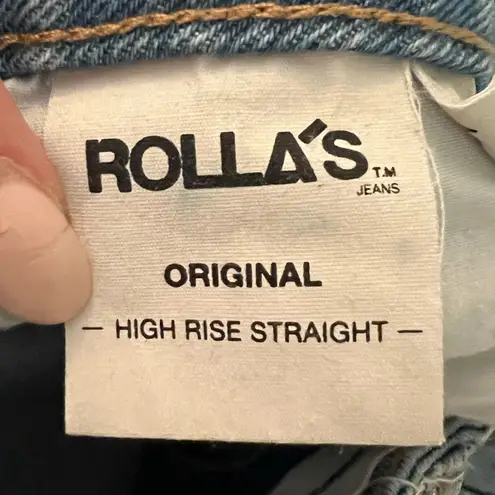 Rolla's Rolla’s Original Straight Light Wash High Rise Distressed Denim Jeans