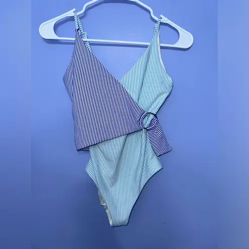 ONIA Lila One Piece Swimsuit Seersucker Nautical NWOT Size S