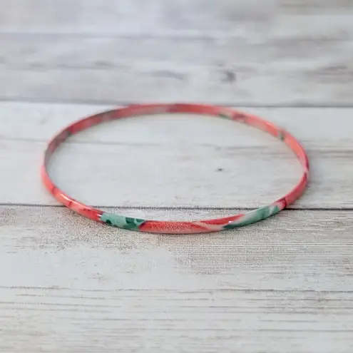 Vintage Bracelet Red & Green Thin Bangle