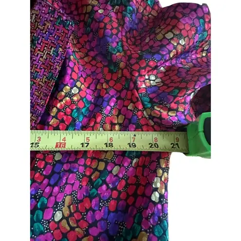 Vintage Howard Wolf Multicolor Blazer Jacket With Textured Button & Bold Pattern Red Size undefined