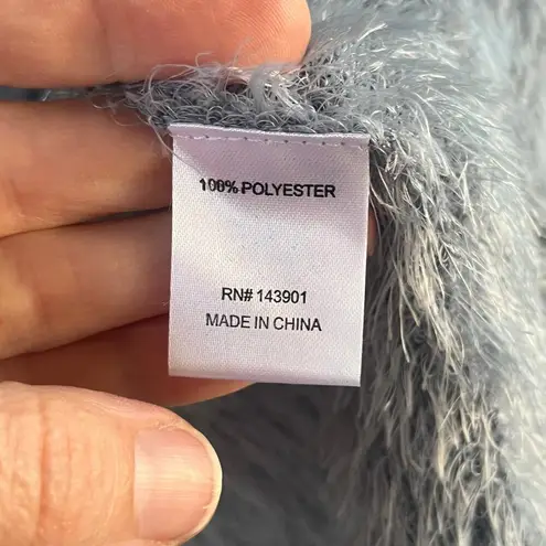 Coco + Carmen Women's Blue/Grey Cowl Neck Eyelash Sweater Size XXL. NEW