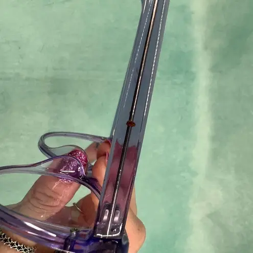 Purple Cat Eye Gemstone Eyeglasses