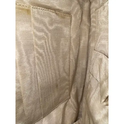 Handmade Vintage Needlepoint Mini Handbag Clutch Victorian Femme 9" Gold Frame