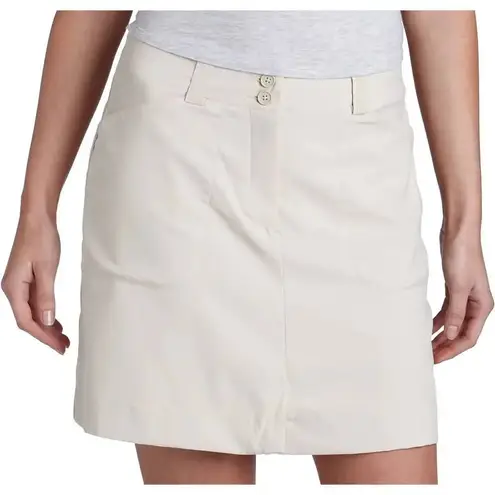 Nike Golf FITDRY Women's 10 Tech Beige Button Golf Skort