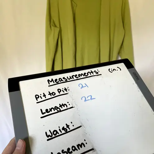 Lands' End lime green button front cardigan women's size small cotton y2k