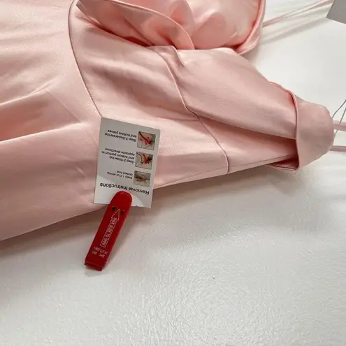 Mac Duggal Bow Sweetheart Strapless A Line Gown Prom Dress in Blush Size US 6