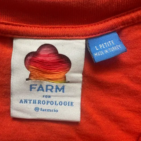 Farm Rio x Anthropologie Top Oversized Graphic Tee Short Sleeve Petite Sz LP