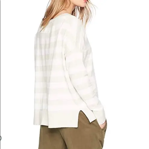 NYDJ Long Sleeve Stripe Rugby Pullover Sweater