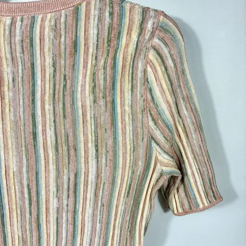 Zimmermann Illuminate Mouline Pleated Short Sleeve Sweater Tee US 6 NWT