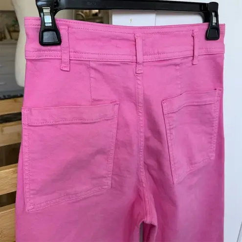 ZARA  Women's High Rise Wide Leg Jeans Pink Size 4 Denim