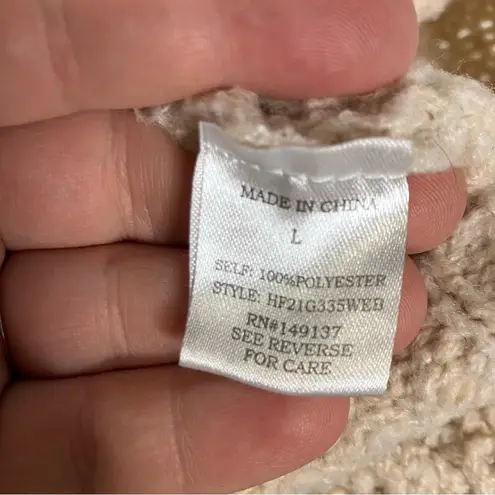 Carly Jean Los Angeles CJLA oatmeal cardigan sweater double button women’s large