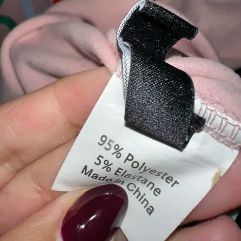 Merry & Bright Christmas Pink Velour Sweatshirt Size M