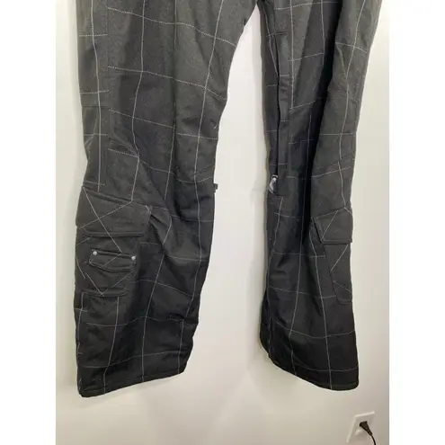 Betty Rides Black Checkered Athletic Snow Winter Pants Women's Size Large L