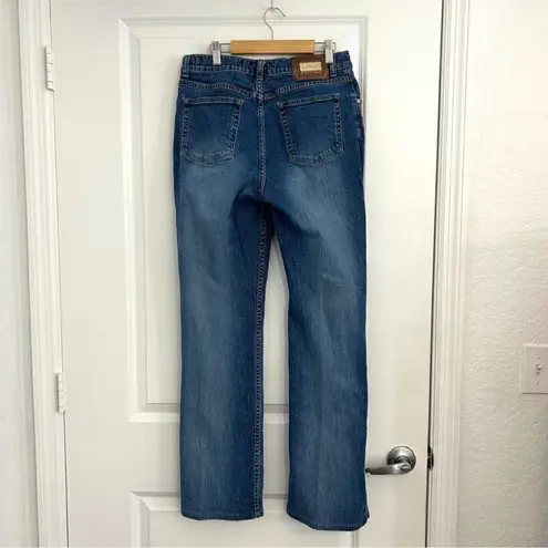 LawMan Vintage 90s Western Slim Fit Boot Cut Star Rhinestone Medium Wash Jeans 9