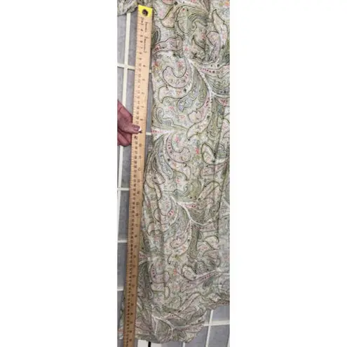 Anthropologie Floreat Floral Kimono Empire Waist Robe Tie Duster Lounge Lace Med