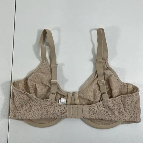 Wacoal 38D Halo Lace Molded Underwire Bra #851205 Nude Beige Unlined Seamless