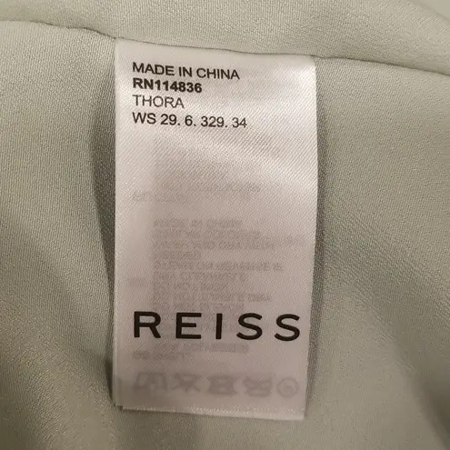 Reiss ππ Thora Pleated Chiffon Dress ~ Aqua US 10