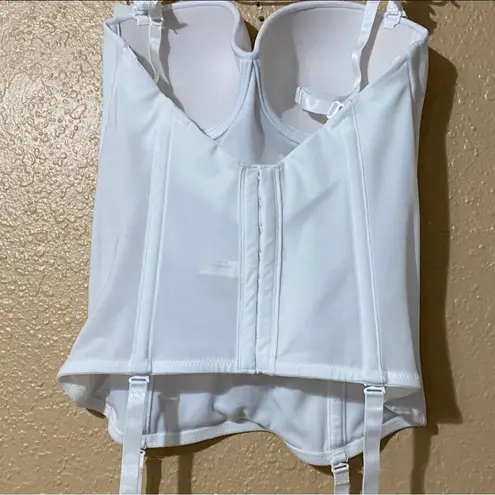 Le Mystere Bridal Seduction Bustier Garters Size 32B White