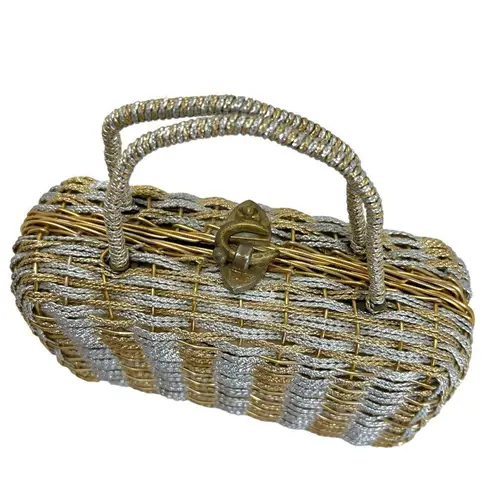 KORET Vintage 60’s Gold & Silver Woven Metal Handbag