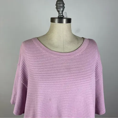 Big Bud Press Lilac Ribbed Short Sleeve Top Purple Size undefined