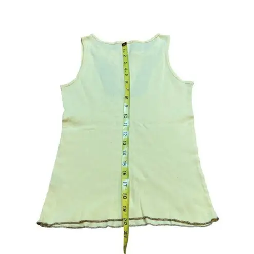 Energie Y2K Yellow Sleeveless Ribbed Stretchy Top M